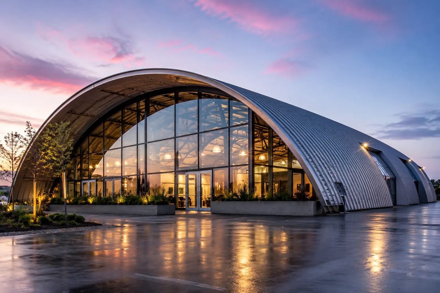 Curved Steel Roofs — an architectural steel element by Jupiter Steel Buildings