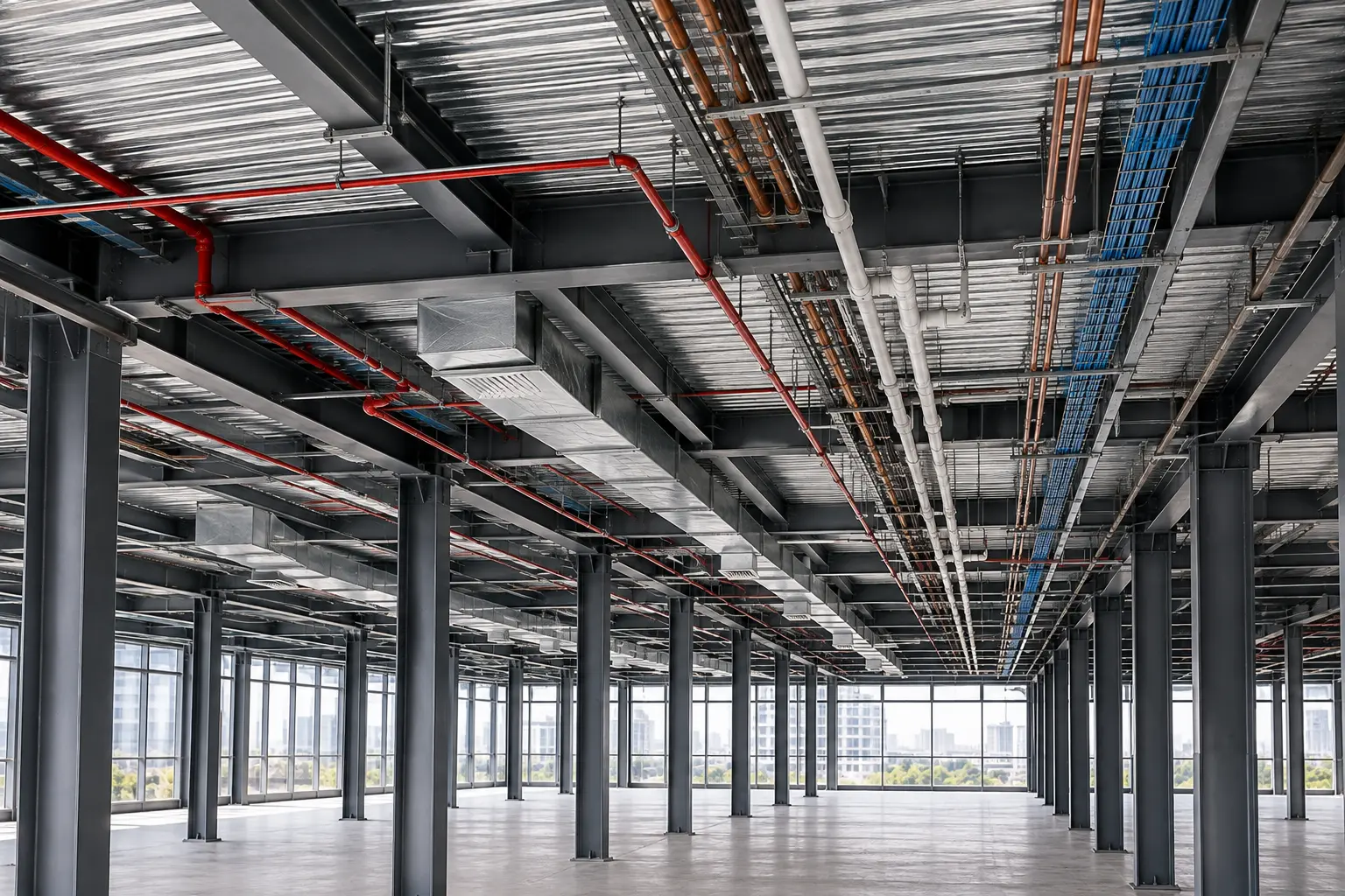 Efficient Building Services Integration — a structural feature of multi storey steel buildings by Jupiter Steel Buildings