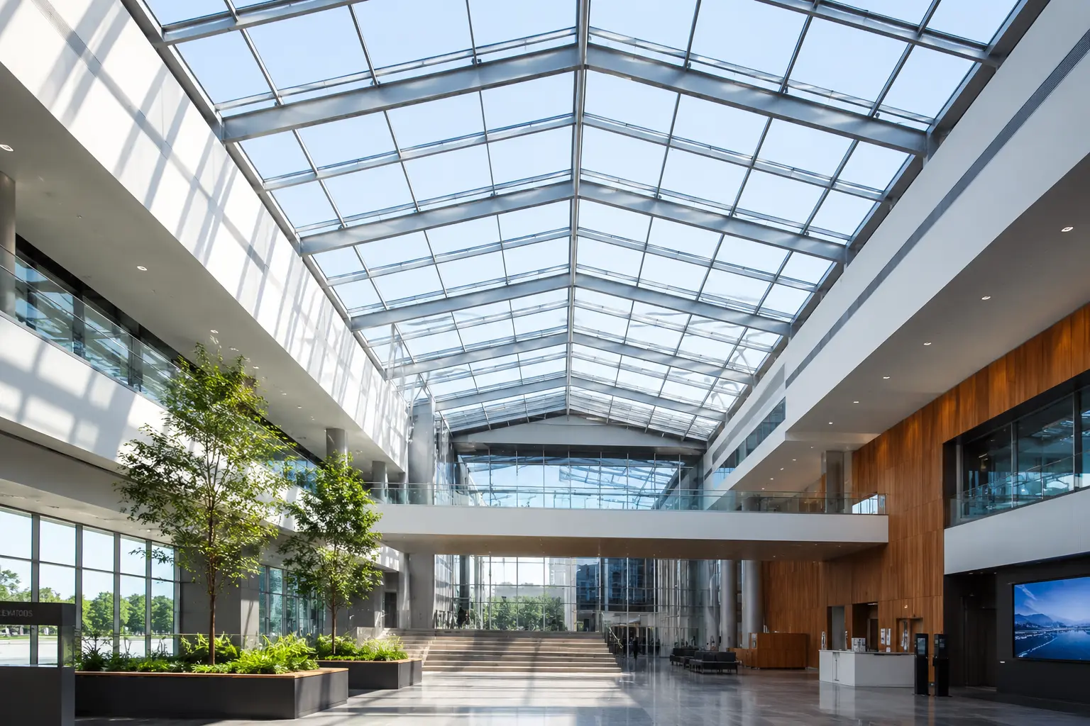 Skylight & Atrium Structures — an architectural steel element by Jupiter Steel Buildings