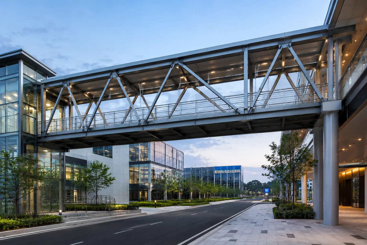 Pedestrian Bridges & Walkways — an architectural steel element by Jupiter Steel Buildings